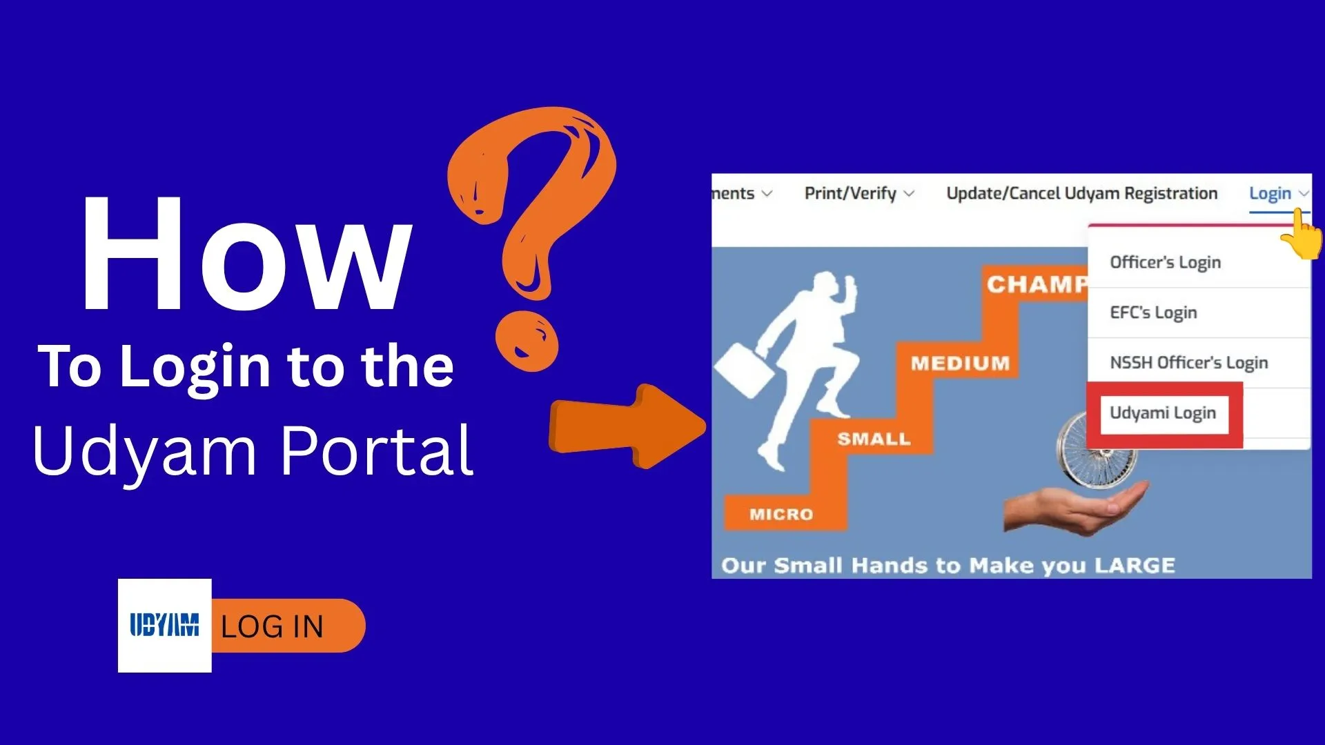 How to Login Udyam Poster
