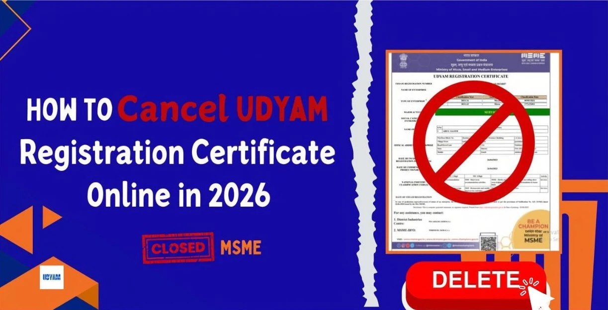 How to cancel udyam registration online