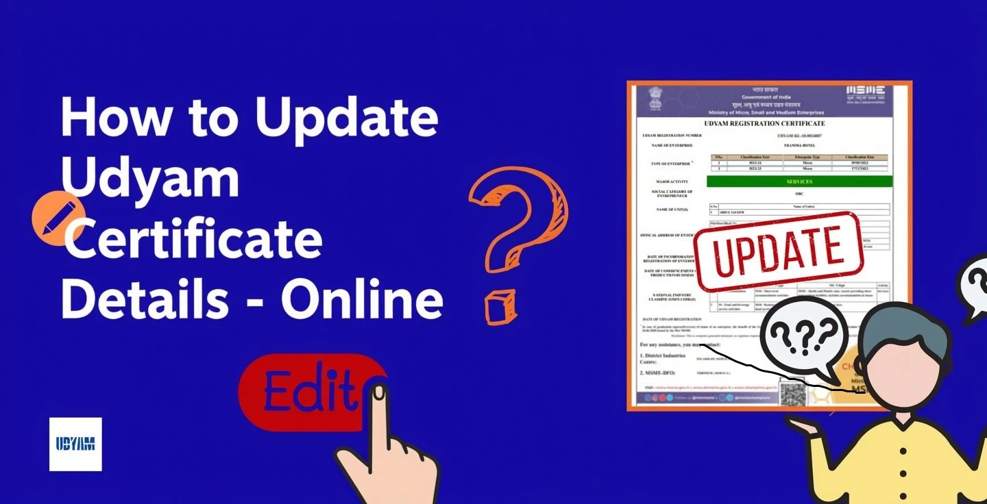 How to Edit MSME / Udyam Certificate - Change Details
